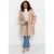 Trendyol Curve Dames Grijs Effen Lang Regular fit Grote maten Jassen