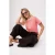 TRENDYOLMİLLA Dames Roze Gestreept Kort Regular fit T-shirts