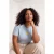 Trendyol Curve Dames Blauw Geborduurd Kort Getailleerd Grote maten T-shirts