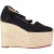 Christian Louboutin Dehia Espadrille Platform Wedge in Zwarte Canvas