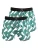 UNABUX Boxershorts ‘Flying Falcon’  jade groen / zwart / wit