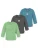normani Shirt ‘Taupo’  cyaan blauw / antraciet / lichtgroen / wit