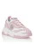 Philipp Plein Sneakers laag ‘Predator’  grijs / pastelroze / wit
