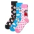Happy Socks Sokken  blauw / pink / zwart / wit
