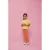 Jubel flared broek Lazy Lagoon fuchsia/oranje