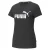 PUMA ESS+ Metallic Logo Tee Dames T-shirt – Zwart/Zilver –