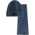 Malelions Men Ribbed Beanie Scarf Set | Blue Slate