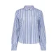 Geisha Blouse Pinstripe Rhinestones 63566-21 Blouse 600 Light Blue