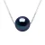 Ketting gekweekte parel Zoetwater Round and Black 9-10 mm Venetiaans Chain White Gold