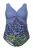 Ulla Popken Badpak  lichtblauw / donkerblauw / appel / fuchsia