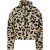 Urban Classics Dames sherpa kort sweatshirt met luipaardprint