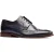 Base London Havisham Leren Heren Marineblauwe Derby Schoenen