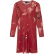 Ted Baker Midi-jurk Met Lange Mouwen En Meshprint In Rood