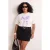 Trendyol Curve Dames Ecru Grafisch Kort Oversized Grote maten T-shirts