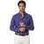 Slim  Fit John Miller overhemd blauw linnen
