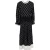 Self-Portrait midi-jurk met ruitjespatroon in zwart polyester