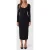 Reiss Knitted Wrap Dress Black