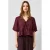 QS top met peplum en ruches – donkerpaars