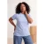 Trendyol Curve Dames Blauw Slogan Kort Relaxed fit Grote maten T-shirts