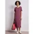 Street One Dames Midi-jurk met korte mouwen en splitdetail in Roze