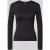 Pieces Slim Fit shirt met lange mouwen met ronde hals model ‘LULA’