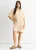 Beige Plisse Frill Detail oversized Overhemdjurk