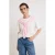 TRENDYOLMİLLA Dames Roze Gestreept Kort Oversized T-shirts