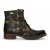 Laura Vita Anita 006 Zwarte Bloemen Dames Gothic Victoriaanse Leren Enkellaarsjes