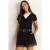 Hoge taille wijde broek met kantdetails
