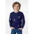 OppoSuits kerstsweater X-Mas Icons met all over print donkerblauw