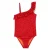 WE Fashion badpak met ruches rood