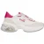 Moschino Crystal Love Calfskin And Split Leather Sneakers White