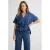 Red Button denim blouse donkerblauw