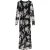 Ted Baker Marliyy Bodycon Jurk Met Print En Mesh En Plooien, Zwart