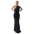 Maxi jurk met satijnen corsage dames Goddiva Scuba Crepe