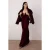 TRENDYOLMİLLA Dames Bordeaux Effen Maxi Mouwloos Diploma-uitreiking / Gala Recht Avond & Gala Jurk