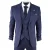 Heren marineblauw 3-delig tweed visgraatpak Peaky Blinders klassiek op maat