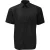 Russell Collectie Heren Korte Mouwen Poly-Katoen Easy Care Poplin Shirt (Zwart)