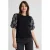 Anytime jersey top met pofmouwen zwart