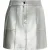 Faina Leren rok Dames zilver
