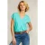 River Woods Turquoise V-neck T-shirt Short Sleeves Green