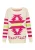 ebeeza Trui  lichtgroen / pink / wolwit