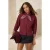 TRENDYOLMİLLA Dames Bordeaux Effen Lang Oversized Overhemden