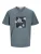 JACK & JONES Shirt ‘JORALMERIA FRONT TEE’  grijs