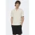 ONLY & SONS regular polo met ingebreid patroon ecru