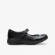 Relda Spark Kinderen Zwarte Leren Schoenen