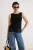 TRENDYOLMİLLA Dames Zwart Paisley Mouwloos Regular fit Blouses