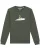 Watapparel Sweatshirt ‘ Alien on a paper plane ‘  kaki / wit gemêleerd