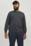 JACK & JONES PLUS SIZE trui fijn gebreid antraciet