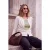 TRENDYOLMİLLA Dames Ecru Effen Driekwart mouw Getailleerd Blouses